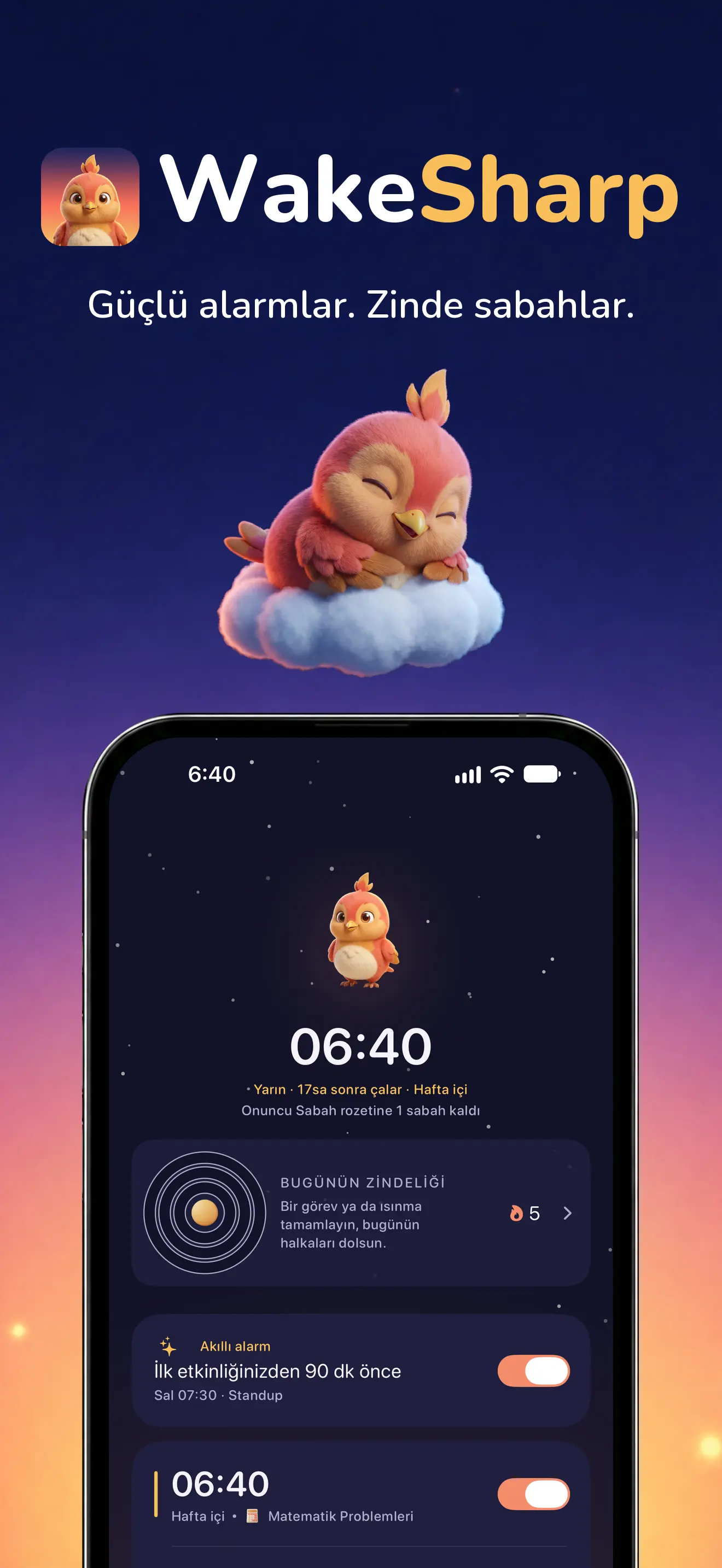 iPhone: Sıradaki alarm ve sabah özeti
