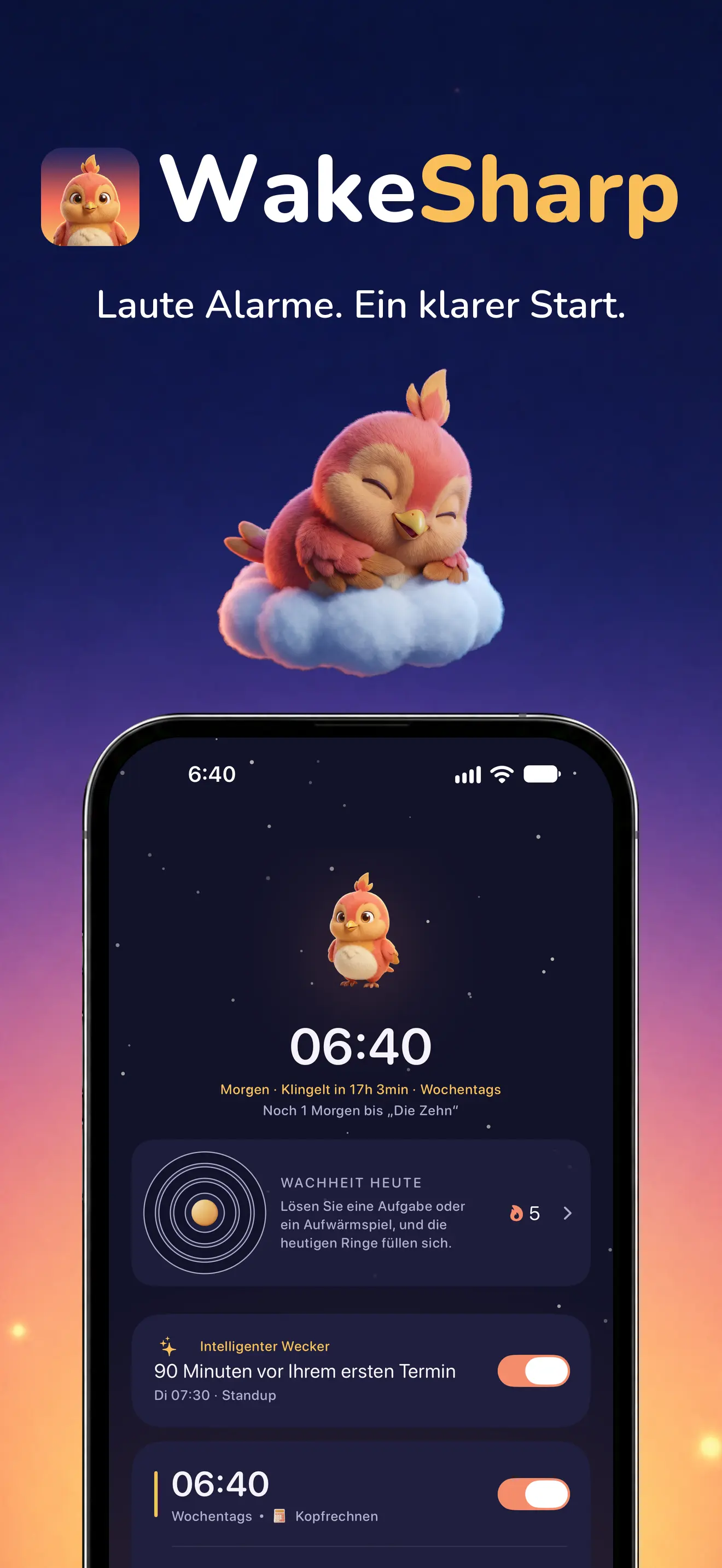 iPhone: Nächster Wecker und Morgenübersicht