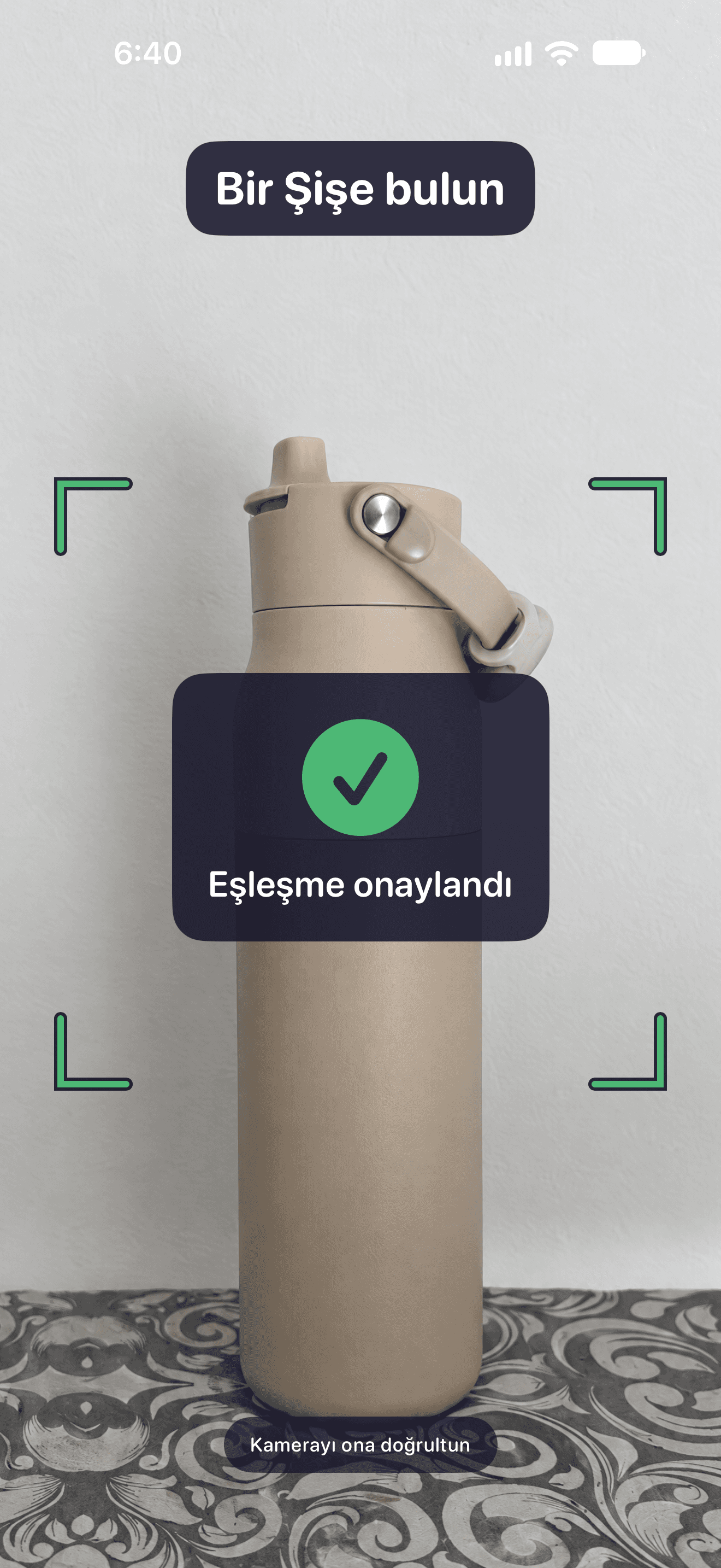 Yeşil onayla tanınan nesne