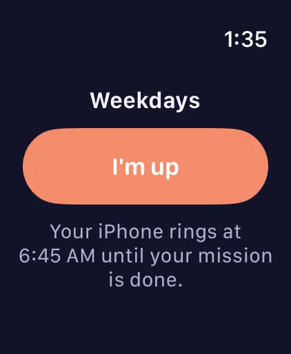 Apple Watch: Apple Watch wake-up prompt