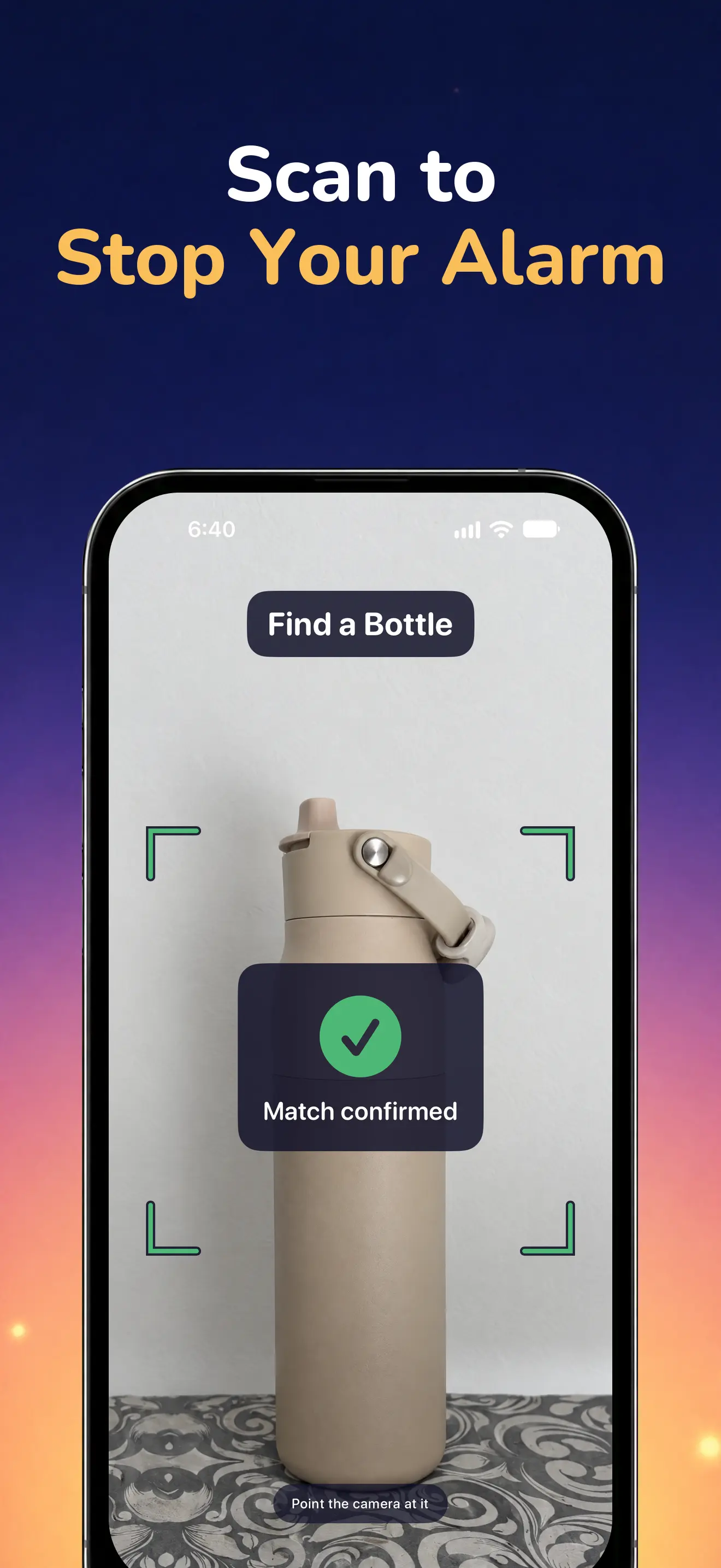 iPhone: Scan an Object with a green bottle match