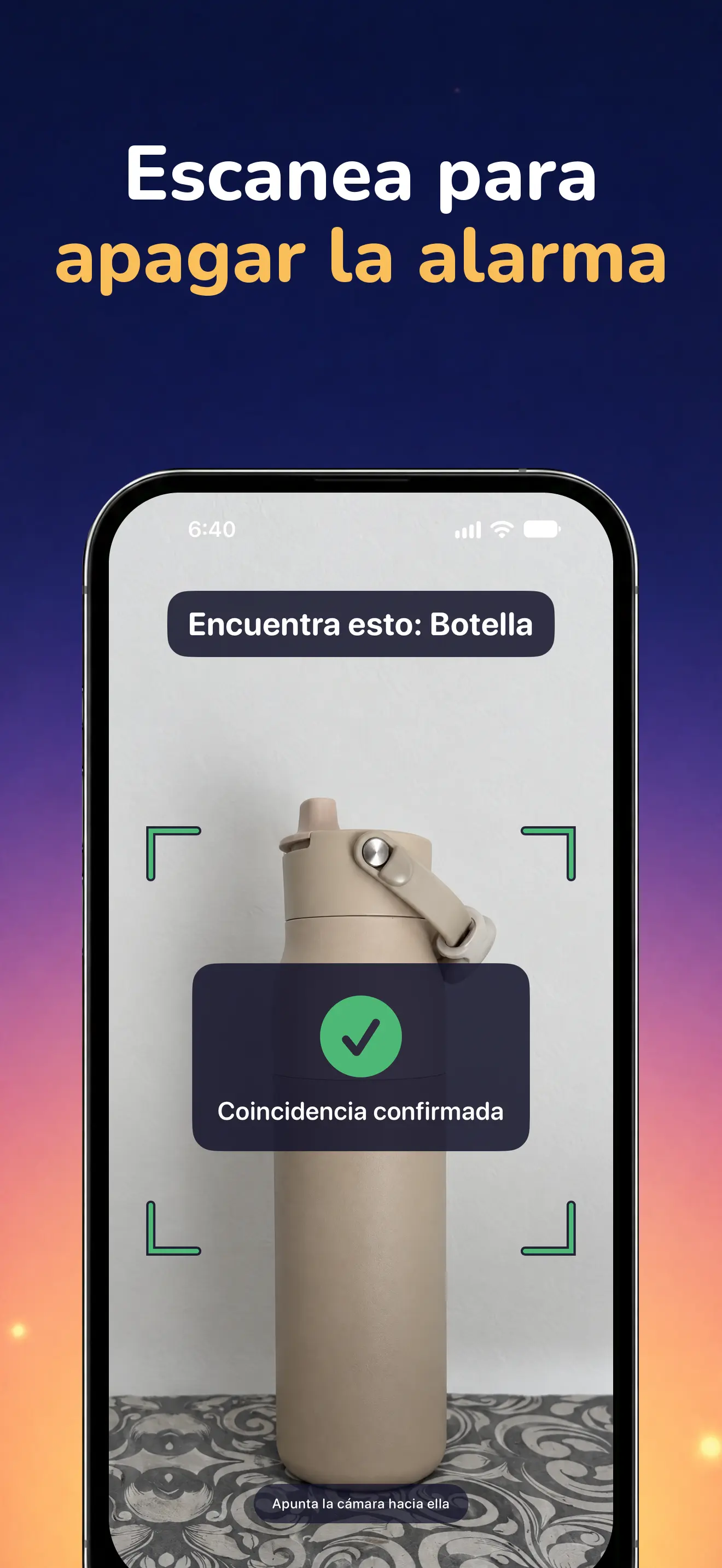 iPhone: Objeto reconocido con confirmación verde