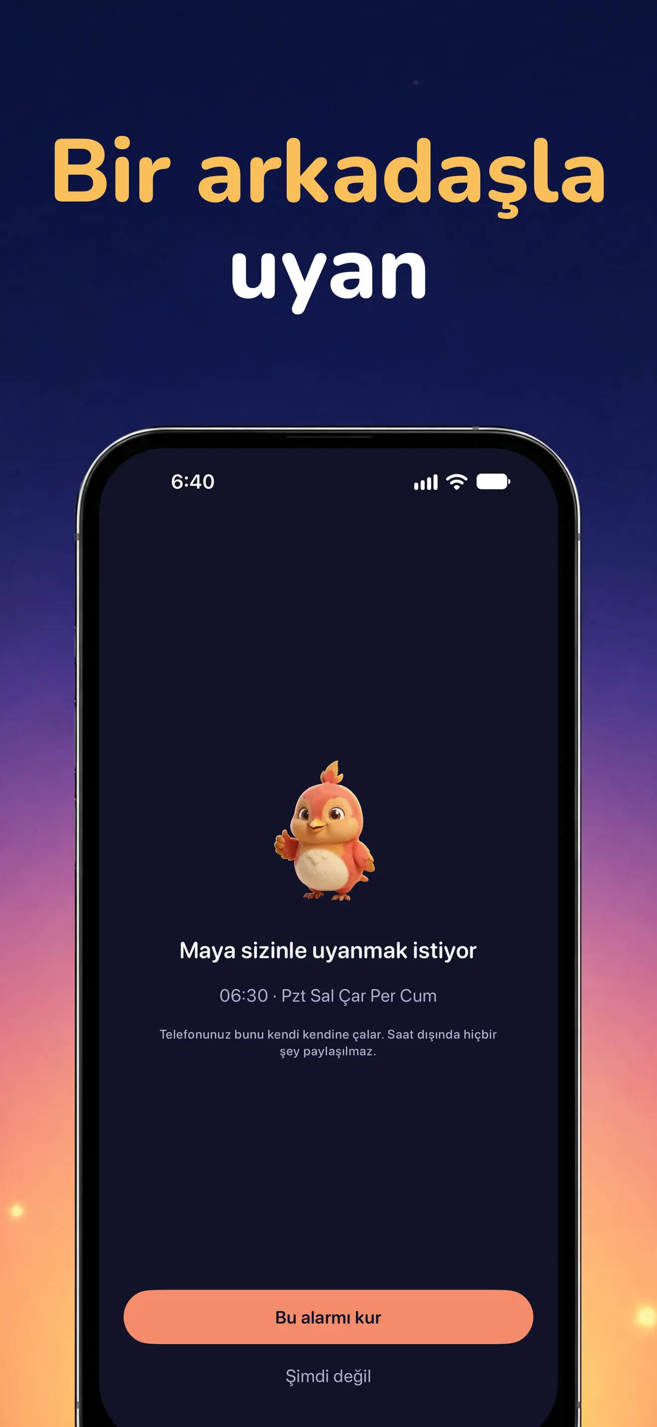 iPhone: Bir arkadaşla paylaşılan alarm