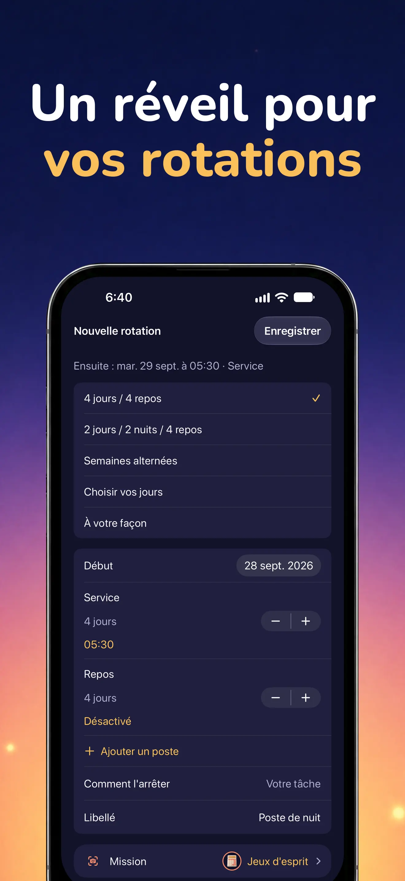 iPhone: Une rotation et son calendrier